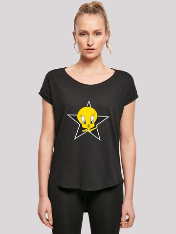 F4NT4STIC Shirt 'Looney Tunes Tweety Pie Star-BLK' in Zwart: voorkant