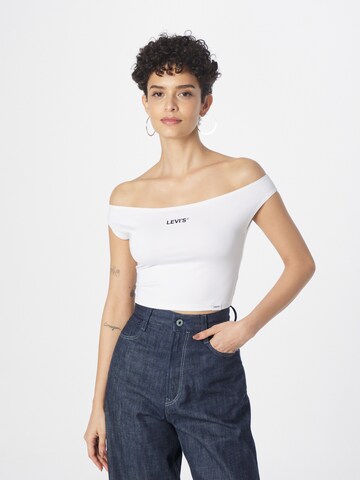 LEVI'S ® Topp 'Graphic Bardot Tank', värv valge: eest vaates