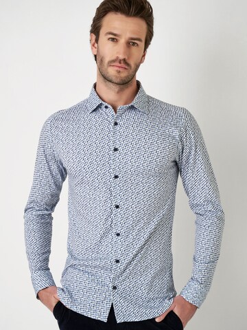 DESOTO Slim fit Overhemd in Blauw: voorkant