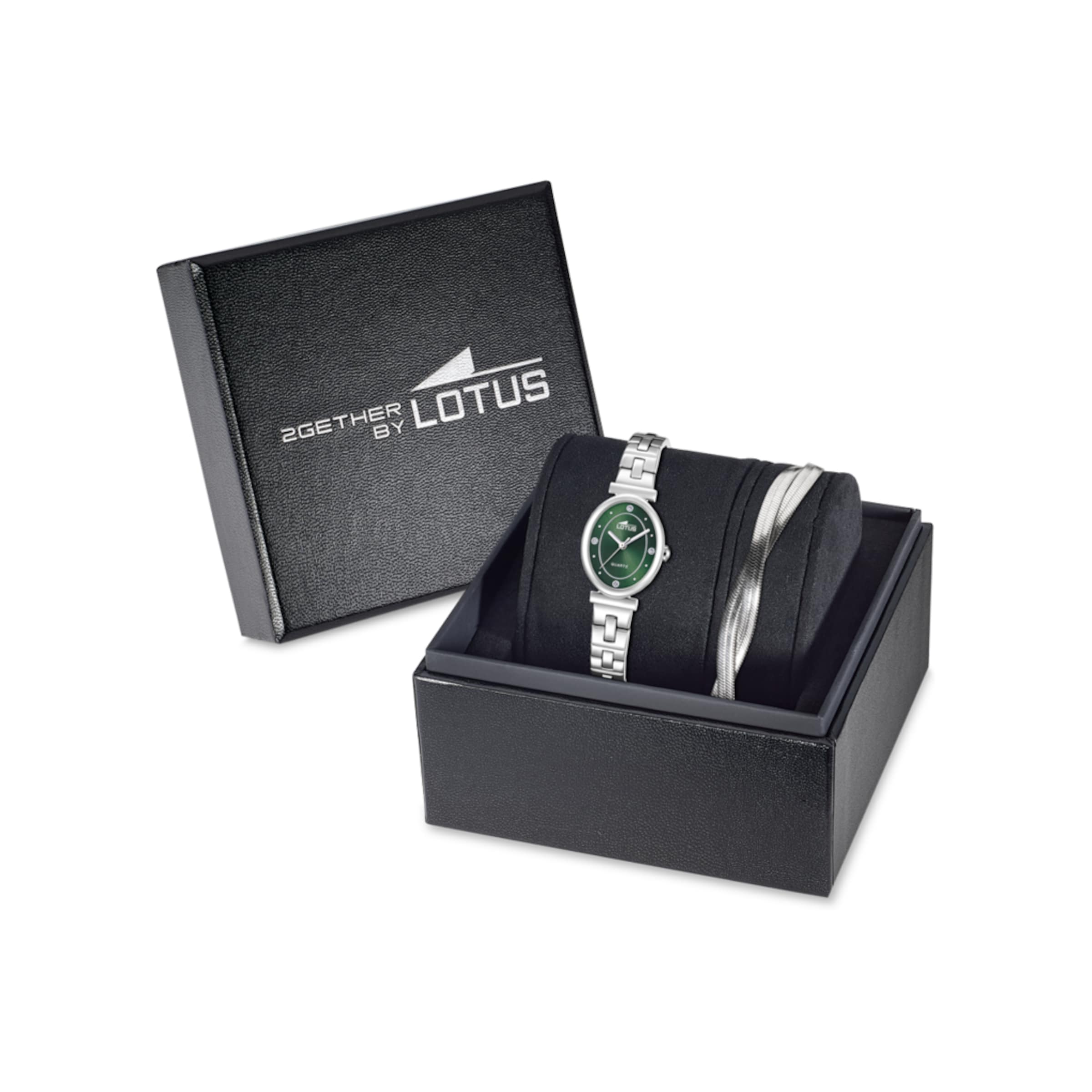 Lotus Uhr in Silber: Vorderseite
