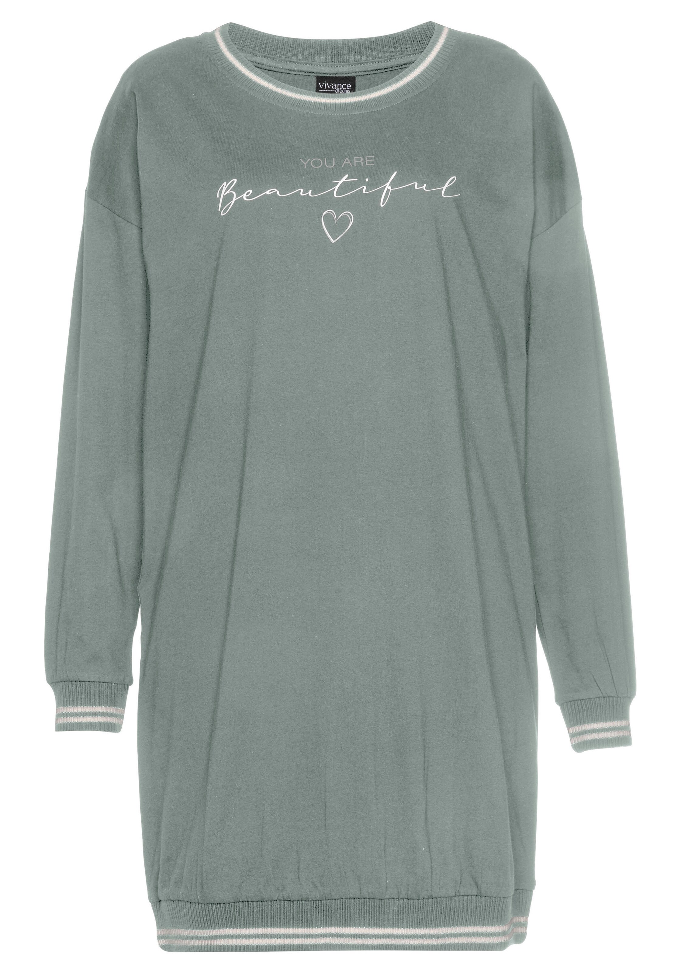 Camicia da notte di VIVANCE in verde: frontale