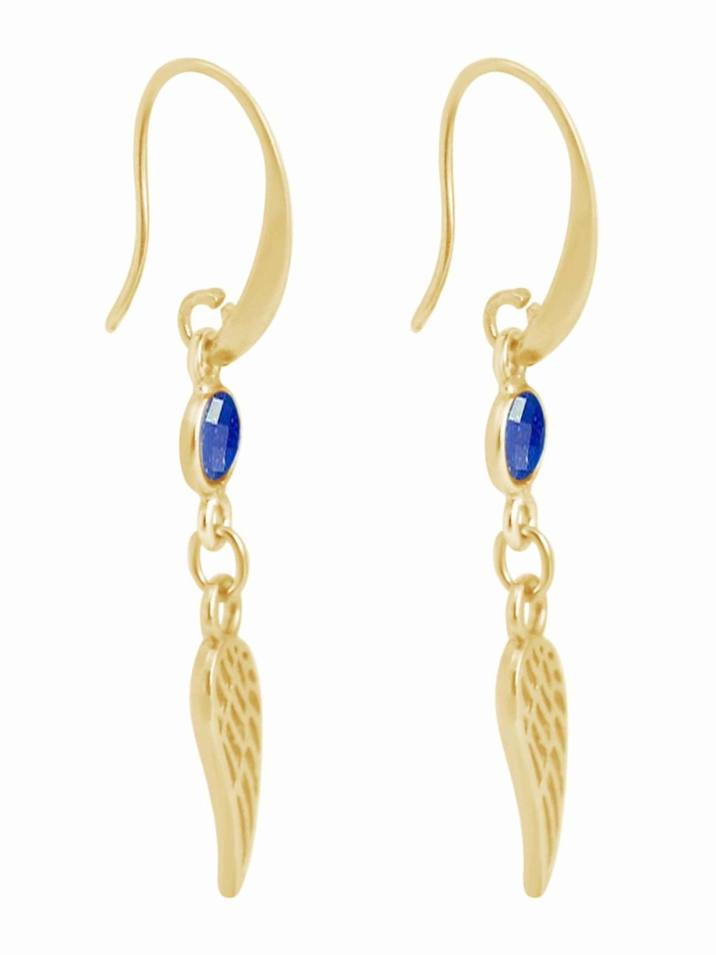 Gemshine Earrings 'Wings' in Gold