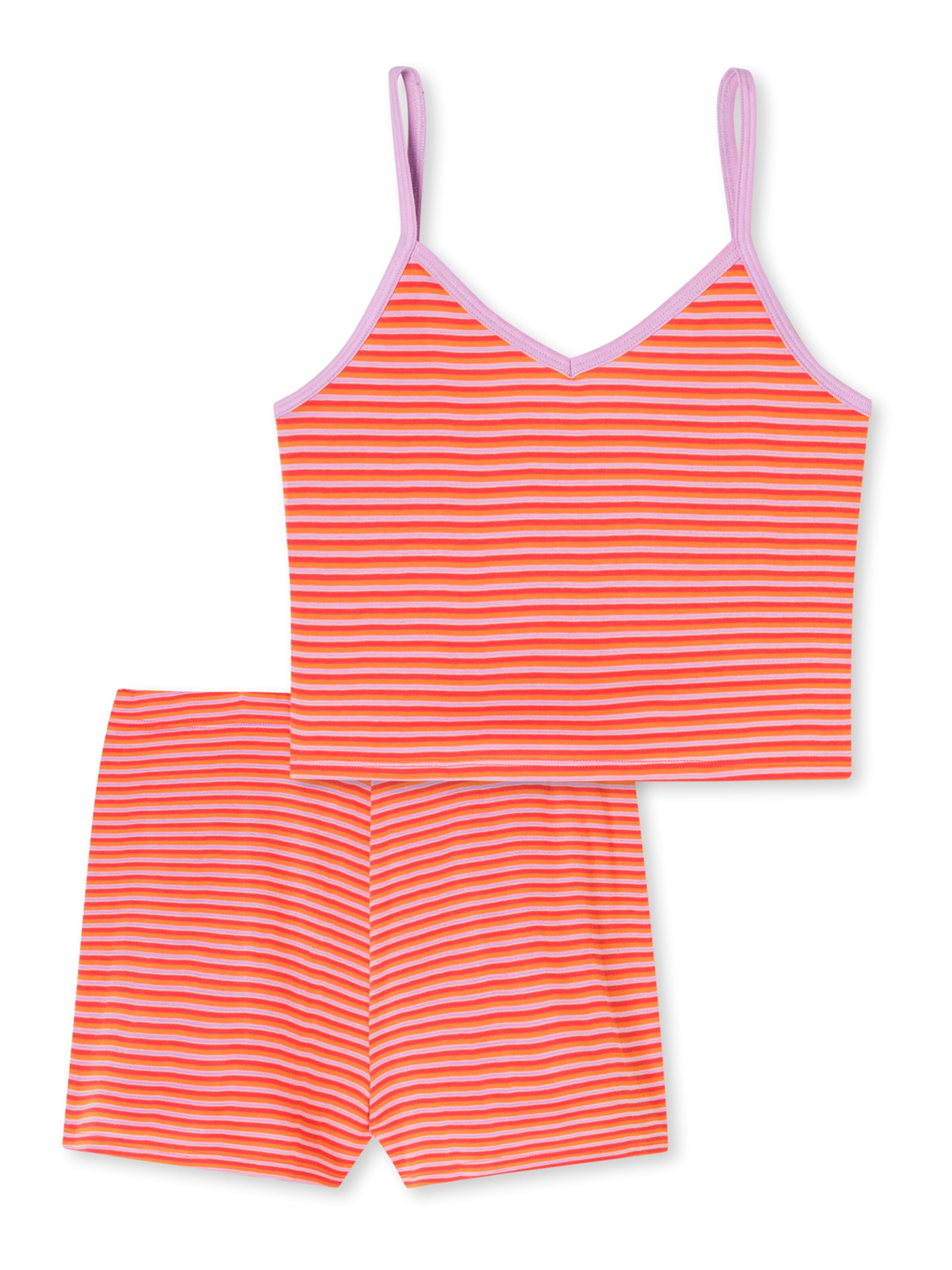 SCHIESSER - Pijama en naranja: frente
