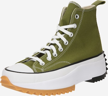 Sneaker alta 'RUN STAR HIKE' di CONVERSE in verde: frontale