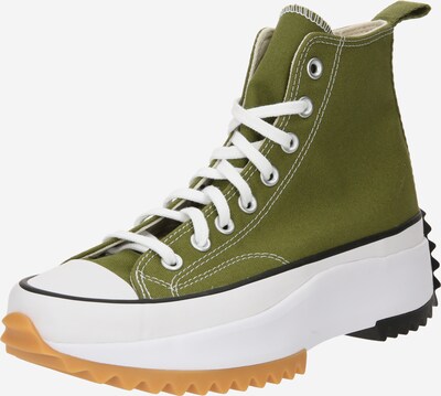 CONVERSE Sneakers hoog 'RUN STAR HIKE' in de kleur Olijfgroen / Wit, Productweergave