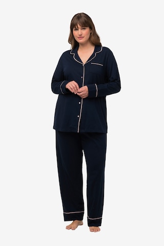 Ulla Popken Pyjama in Blauw: voorkant