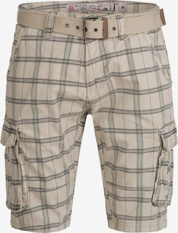 Regular Pantalon cargo INDICODE JEANS en beige : devant