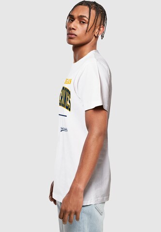 Merchcode Shirt 'Michigan University - Wolverines Text' in Wit