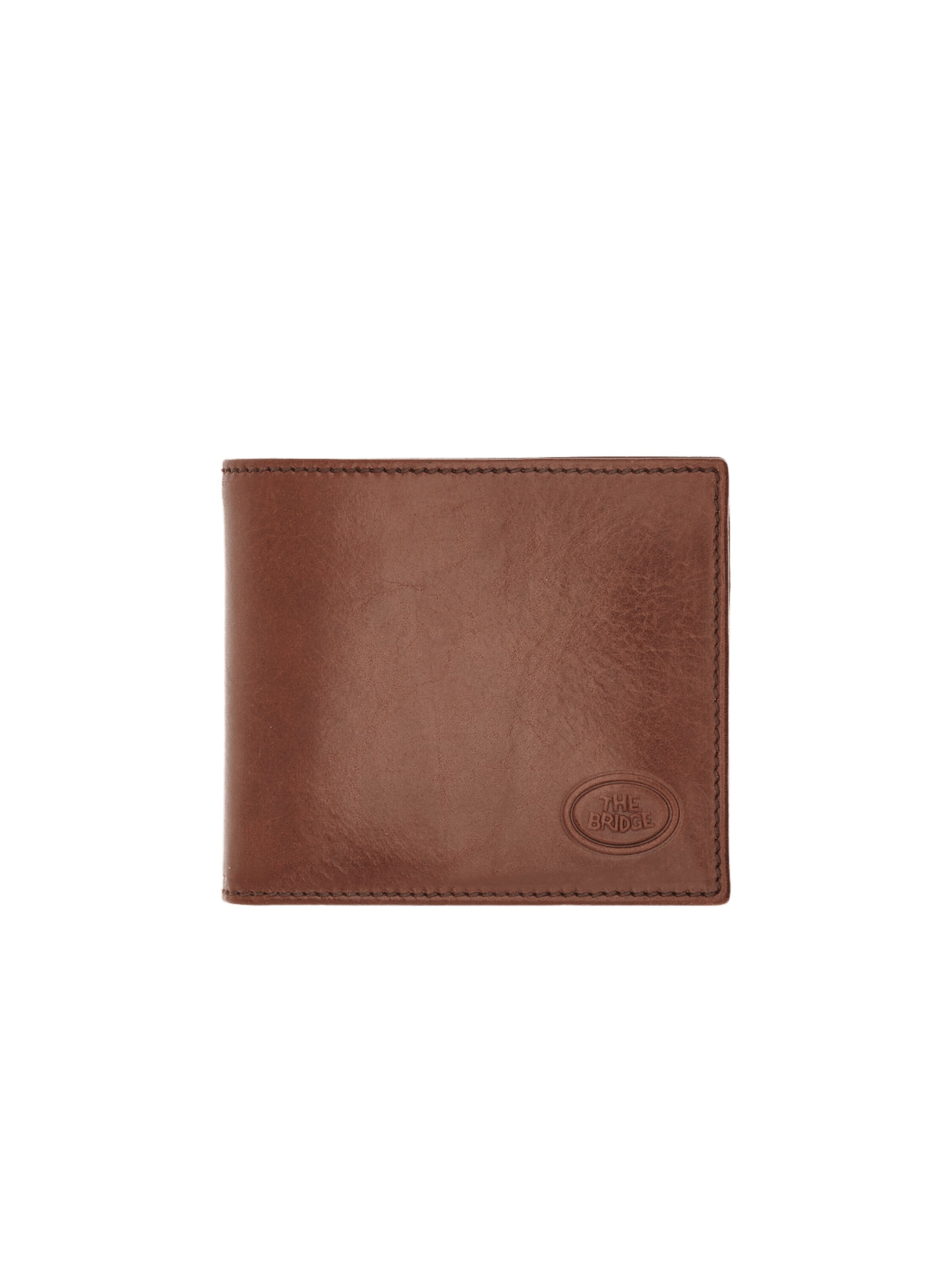 The Bridge Wallet in Brown: front