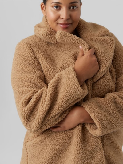 Vero Moda Curve Wintermantel in de kleur Bruin, Productweergave