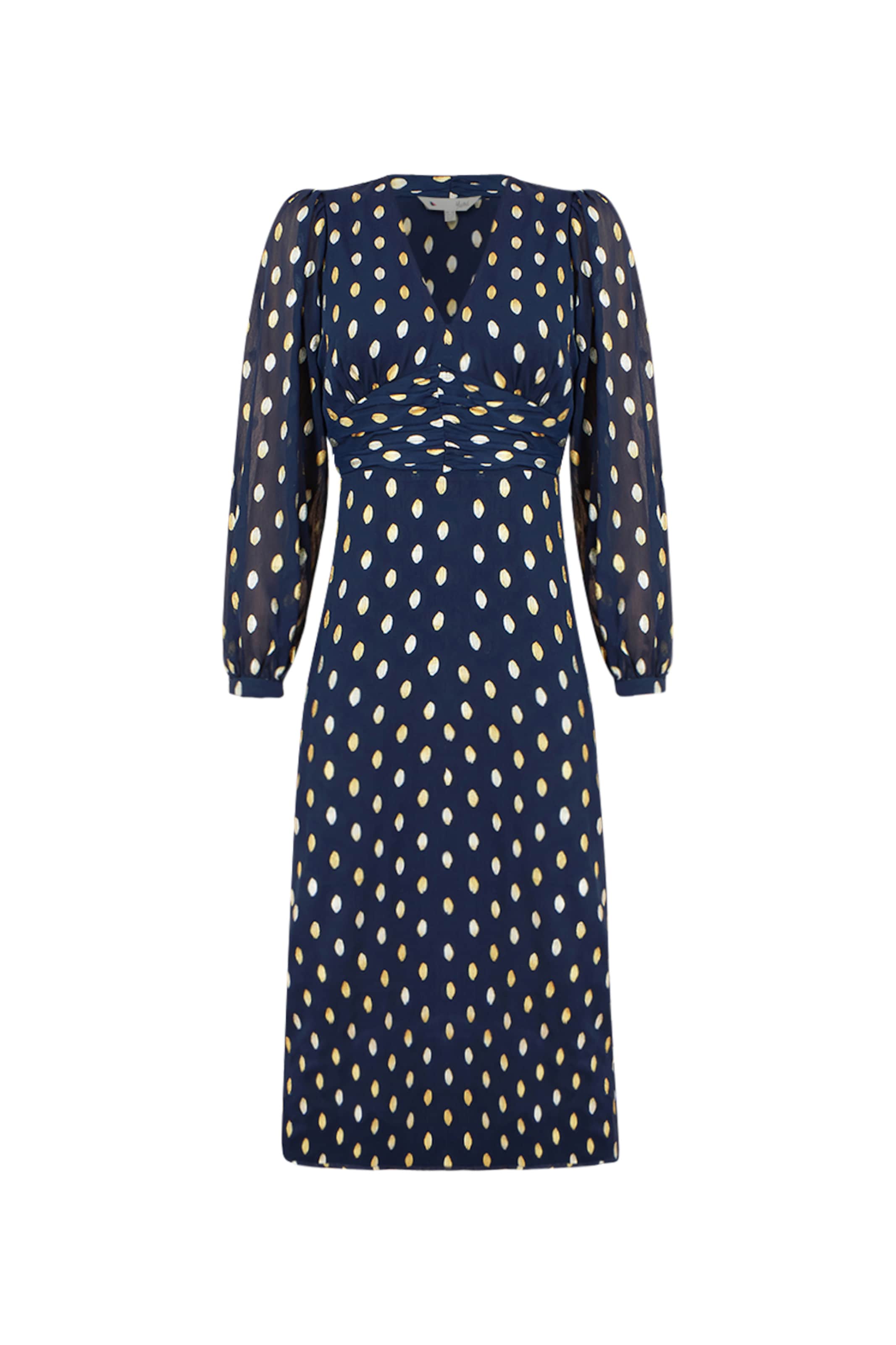 Yumi Kleid in Blau: Vorderseite