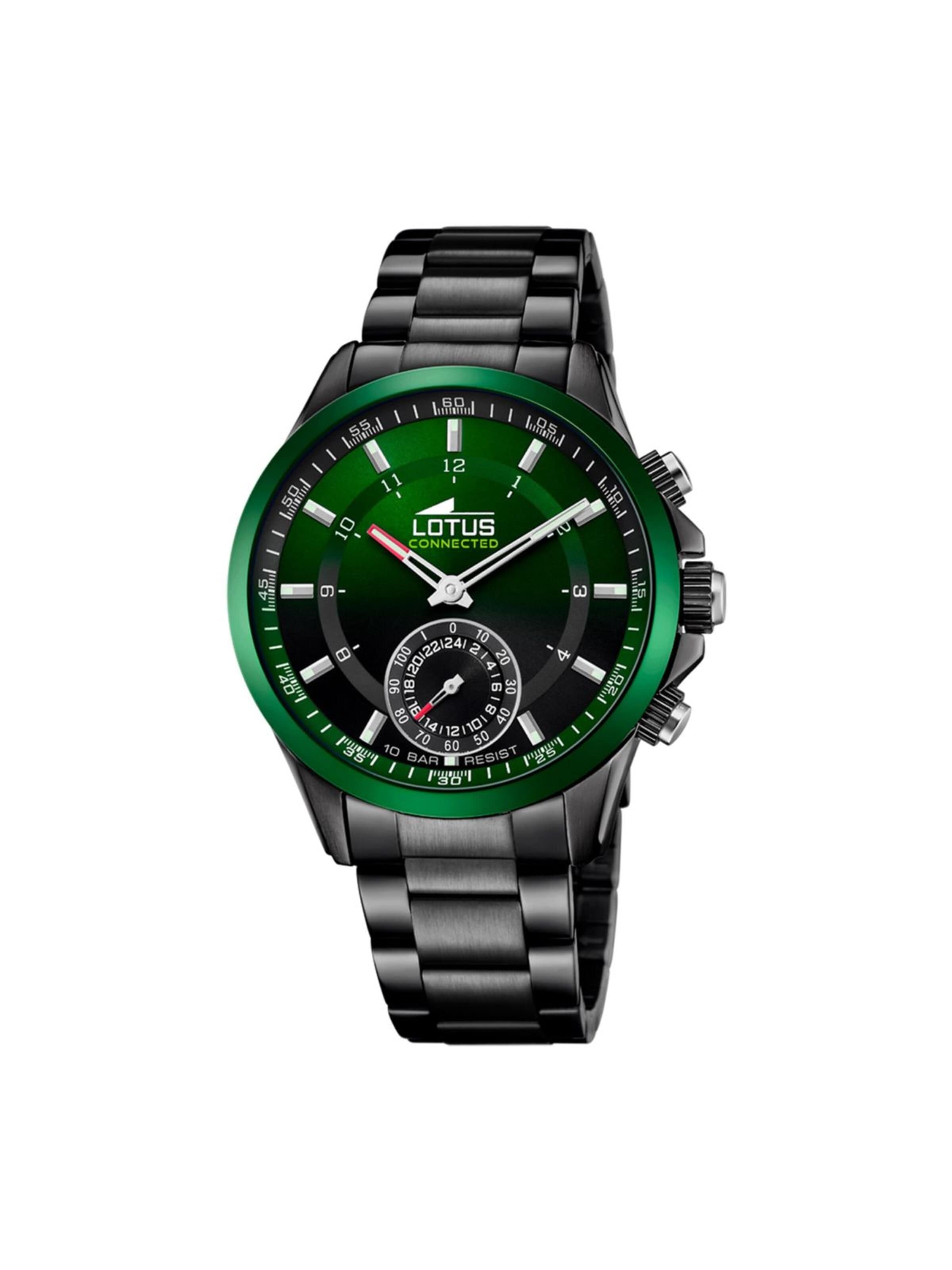 Lotus Analoog horloge in Zwart