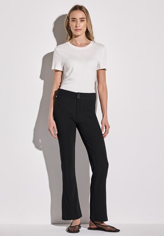 STREET ONE Boot cut Pants in Black: front
