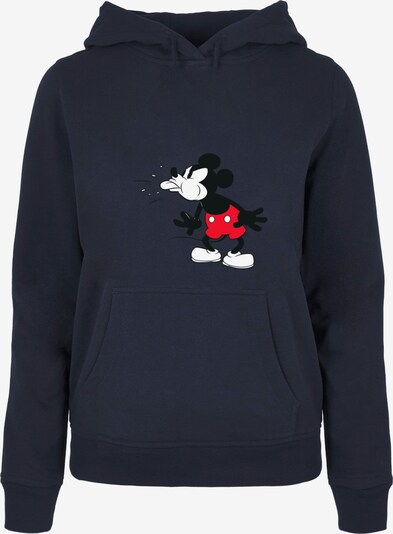 ABSOLUTE CULT Sweatshirt 'Mickey Mouse - Tongue' in nachtblau / rot / schwarz / weiß, Produktansicht