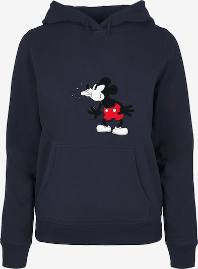 ABSOLUTE CULT Sweat-shirt 'Mickey Mouse - Tongue' en bleu nuit / rouge / noir / blanc, Vue avec produit