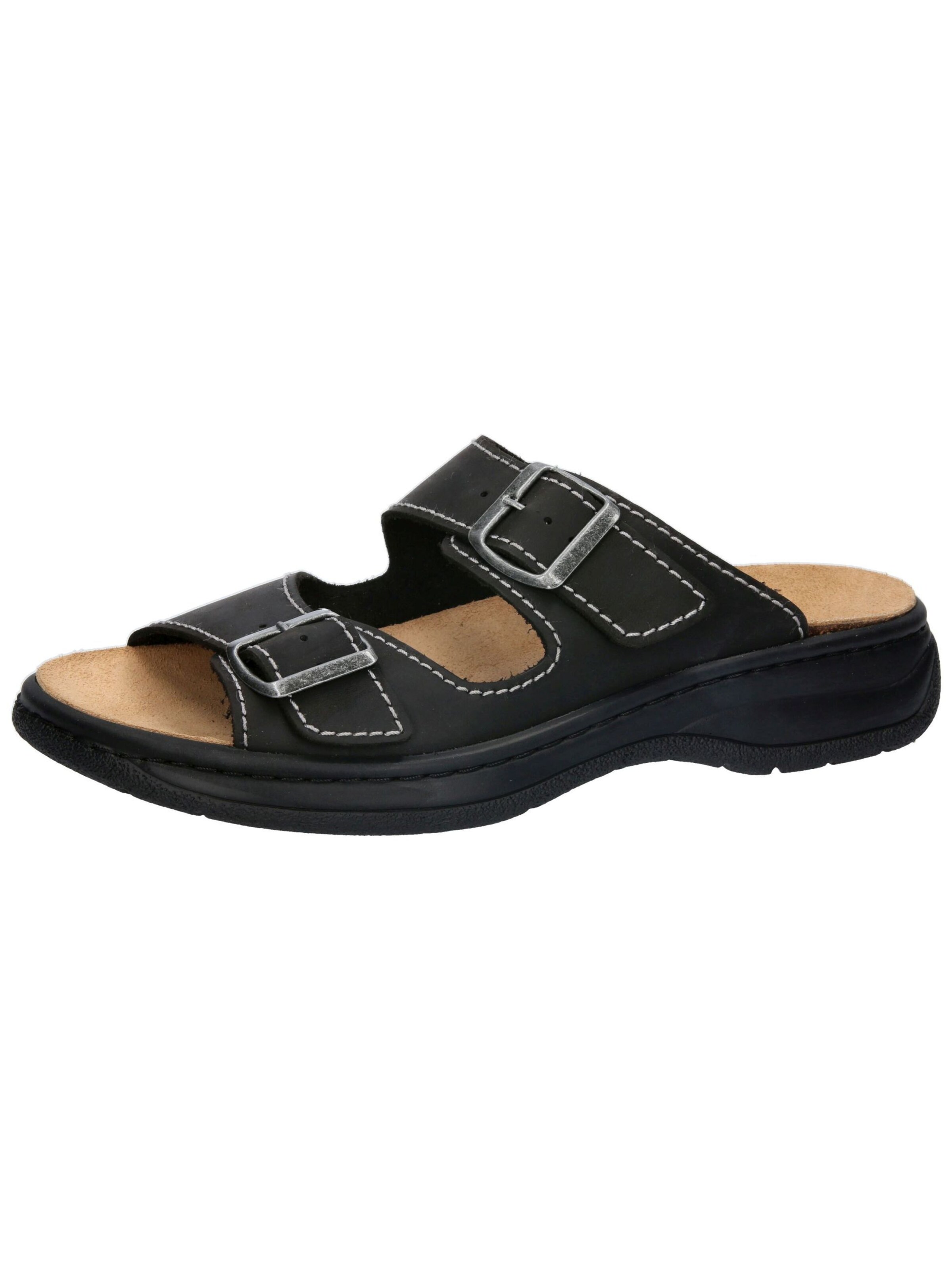 LICO Pantolette in Schwarz: Vorderseite