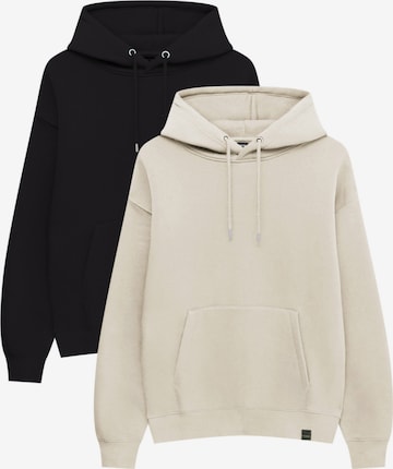 Pull&Bear Sweatshirt in Beige: front