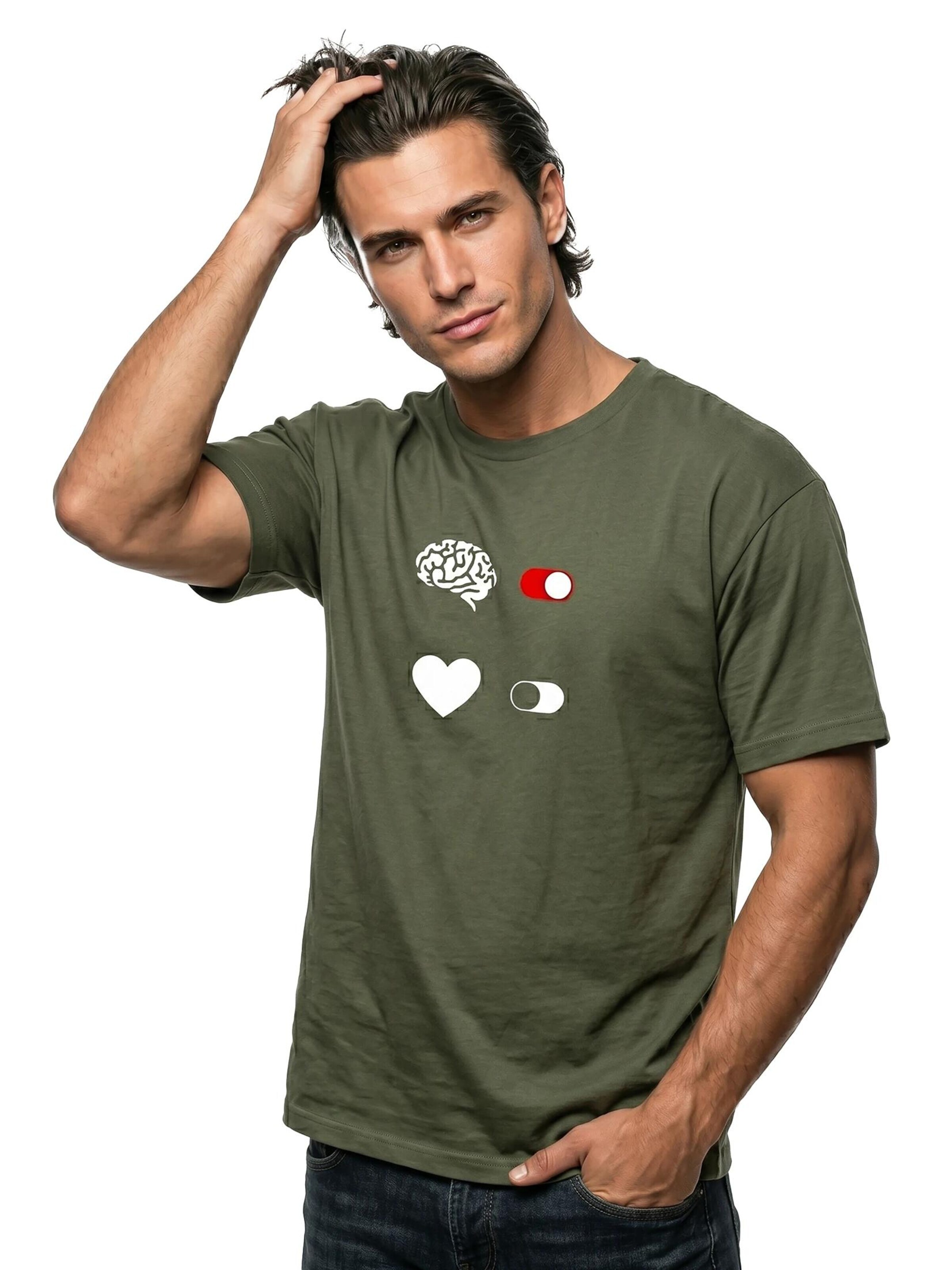 MAKAYA Shirt 'Brain On' in Green