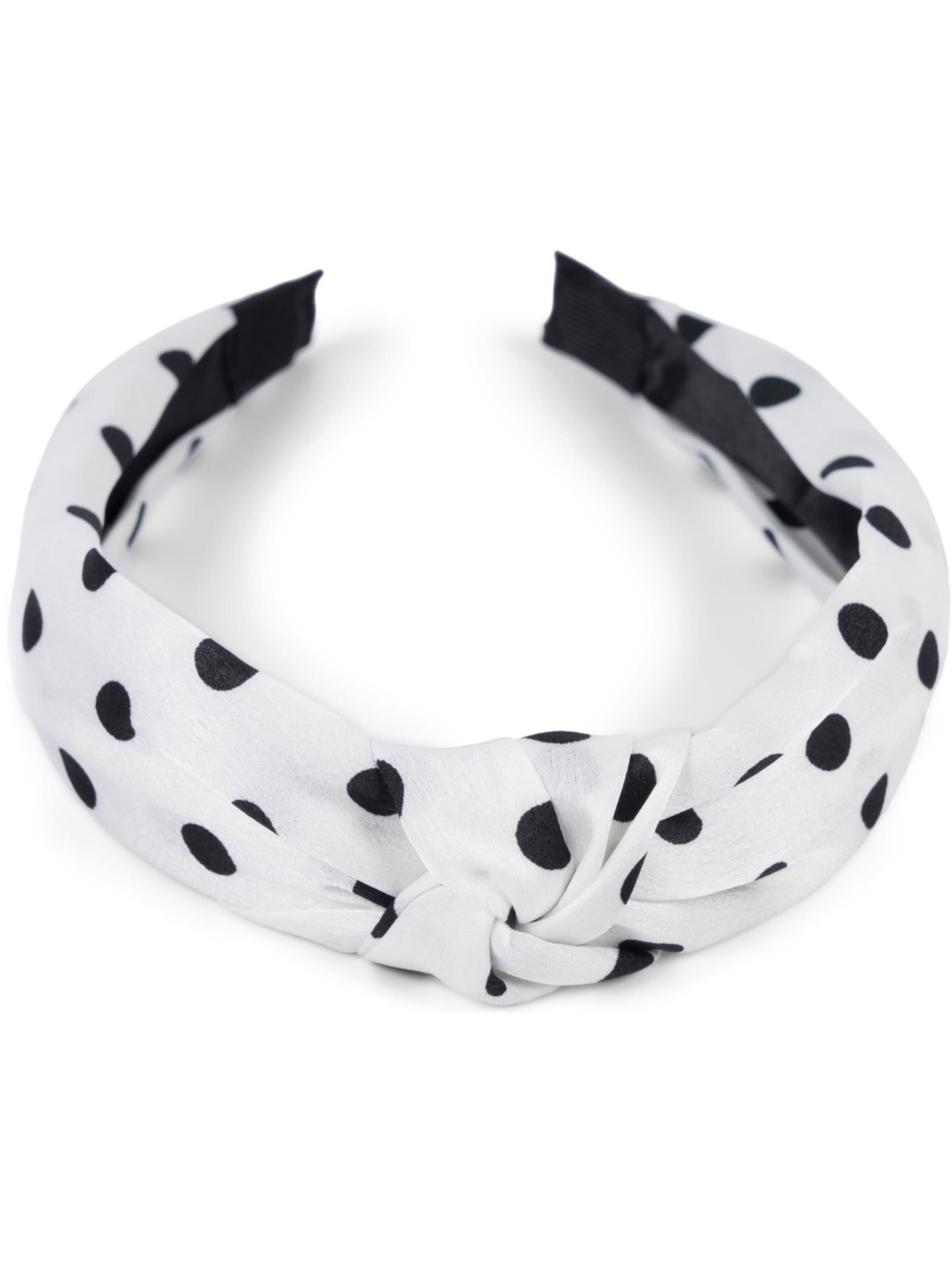 styleBREAKER Haarschmuck 'Haarreif gepunktet mit Knoten Rockabilly'‌‌ in One Size in weiß, Produktansicht