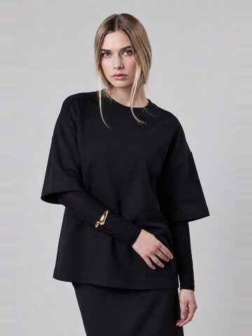 Sweat-shirt 'Girocollo' OWN Off With Nature en noir : devant
