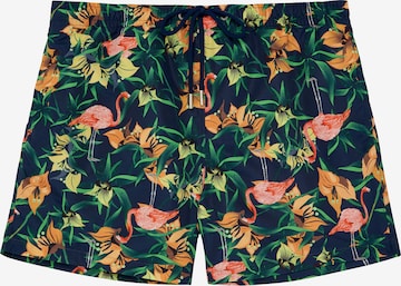 HOM Zwemshorts ' Flamingo Beach Boxer ' in Gemengde kleuren: voorkant