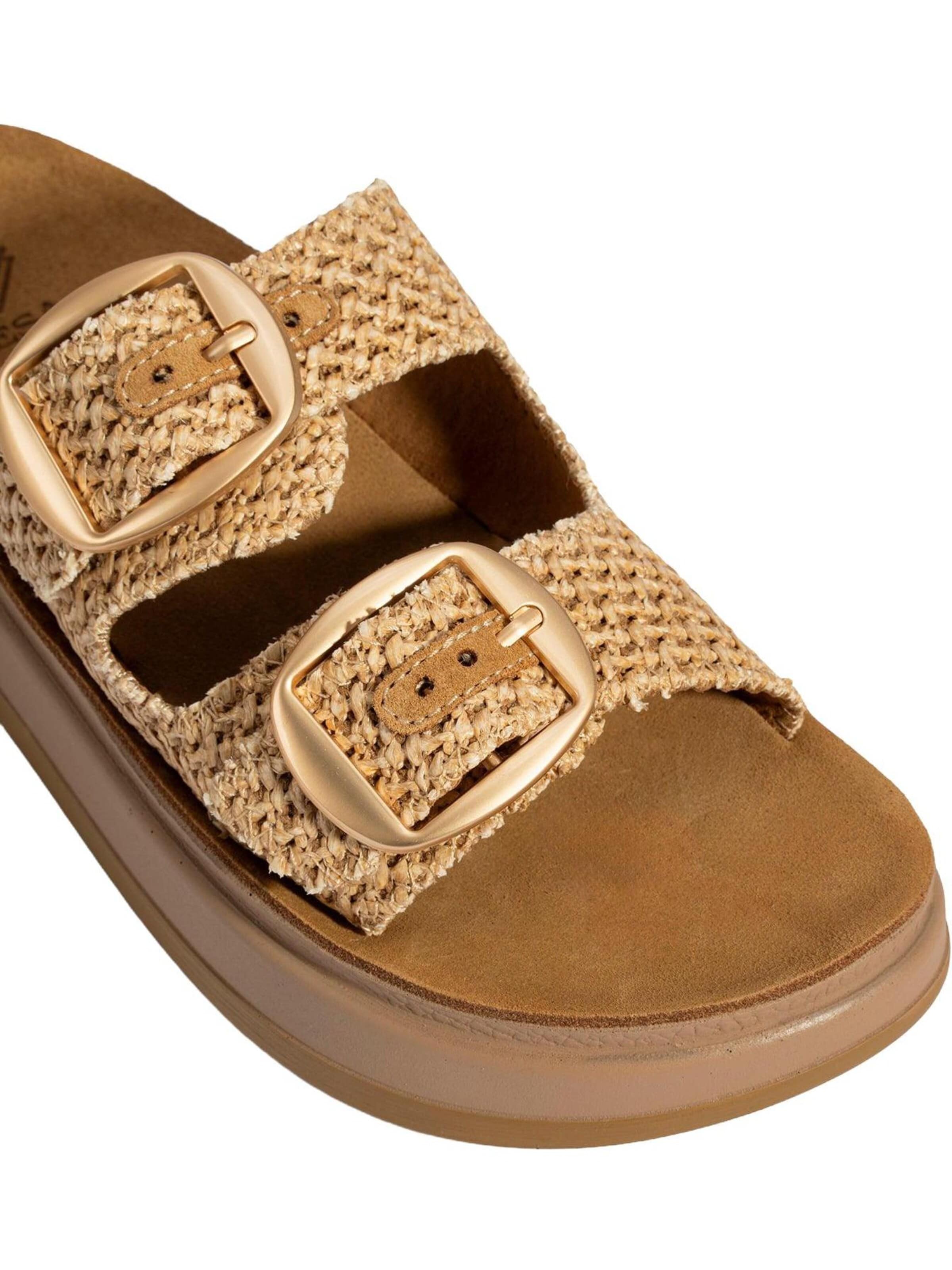 Desa Slipper 'Keilrutschen' in Beige