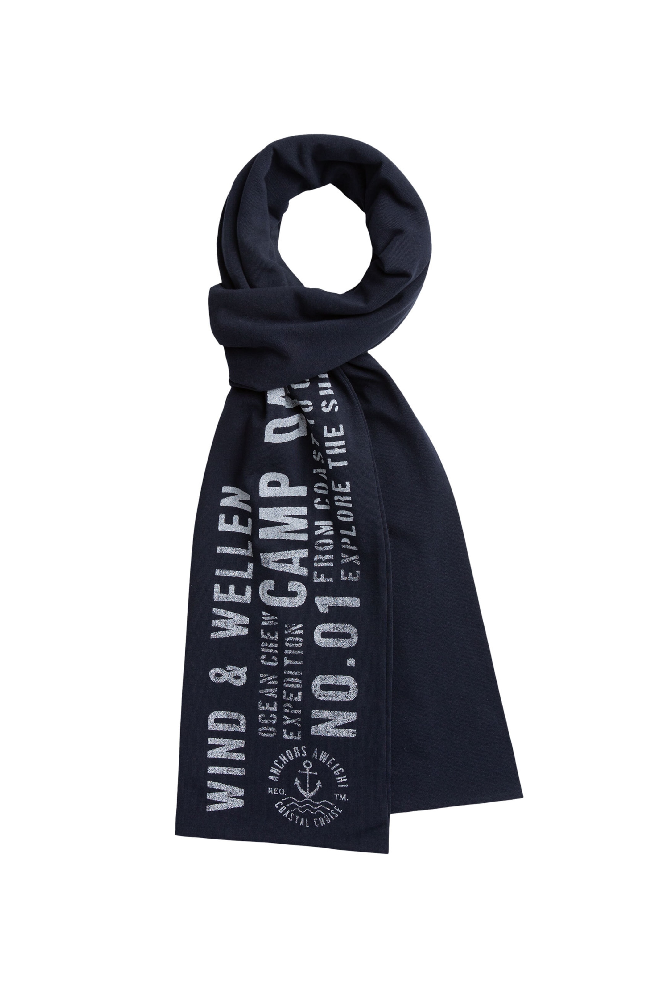 CAMP DAVID Scarf in Blue: front