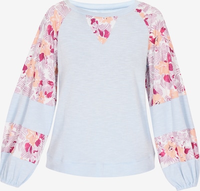 ebeeza Bluza u svijetloplava / sivkasto ljubičasta (mauve) / pastelno narančasta / tamno roza, Pregled proizvoda