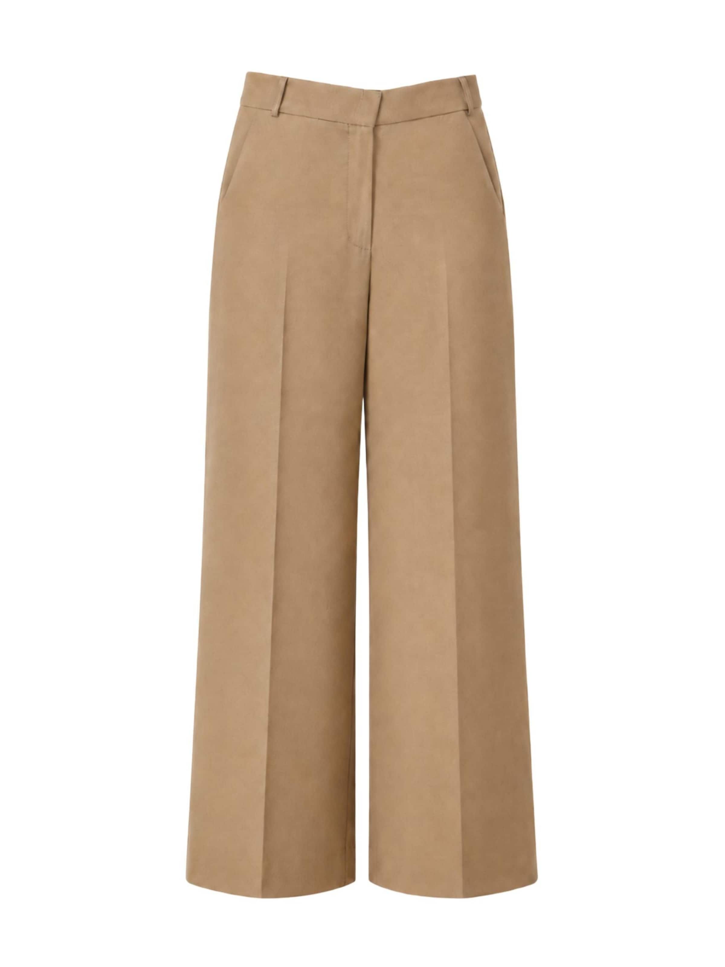 IMPERIAL Regular Trousers 'IMPERIAL PANTALONE A PALAZZO PANTALONE' in Beige: front