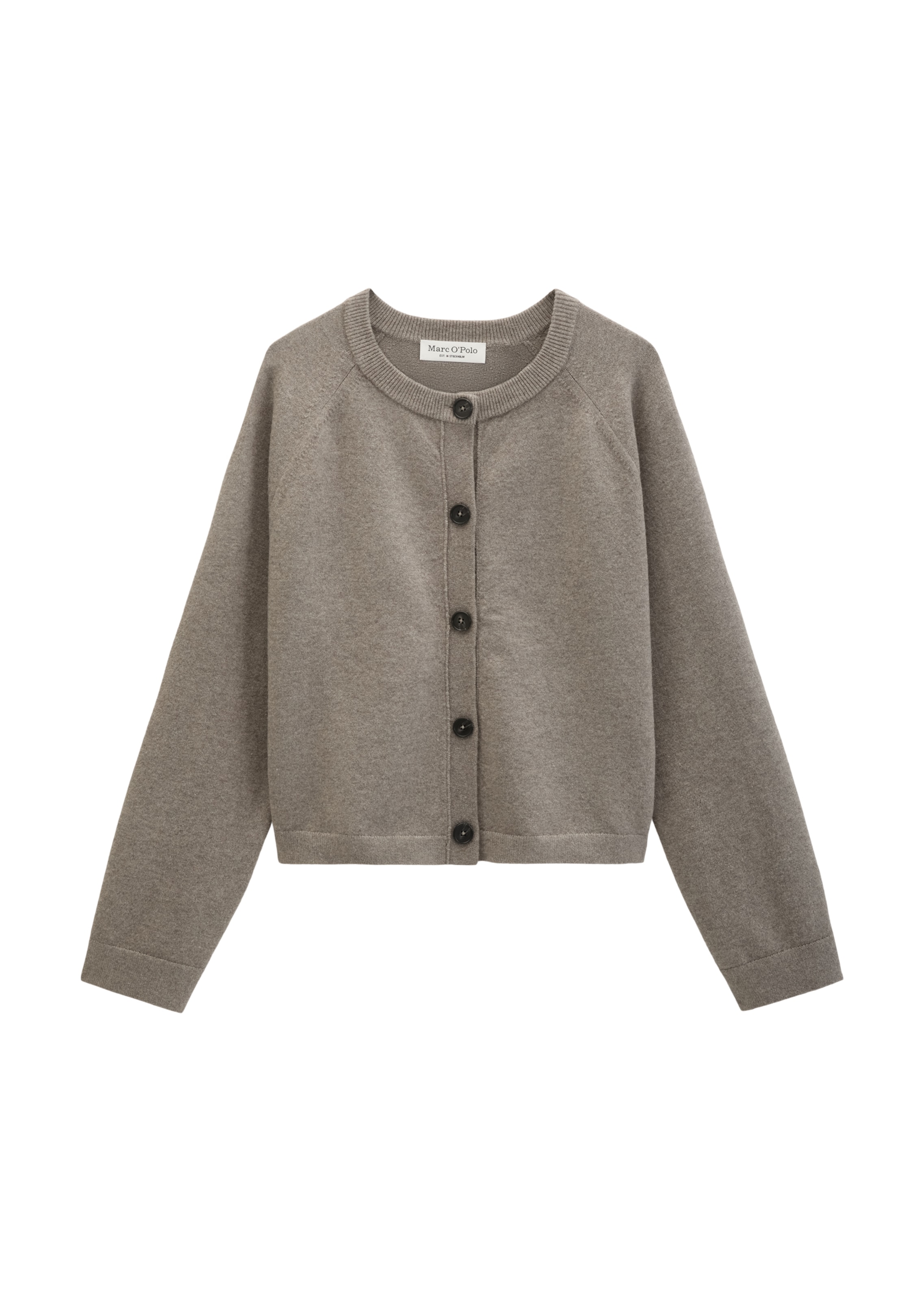 Marc O'Polo Gebreid vest in Beige: voorkant