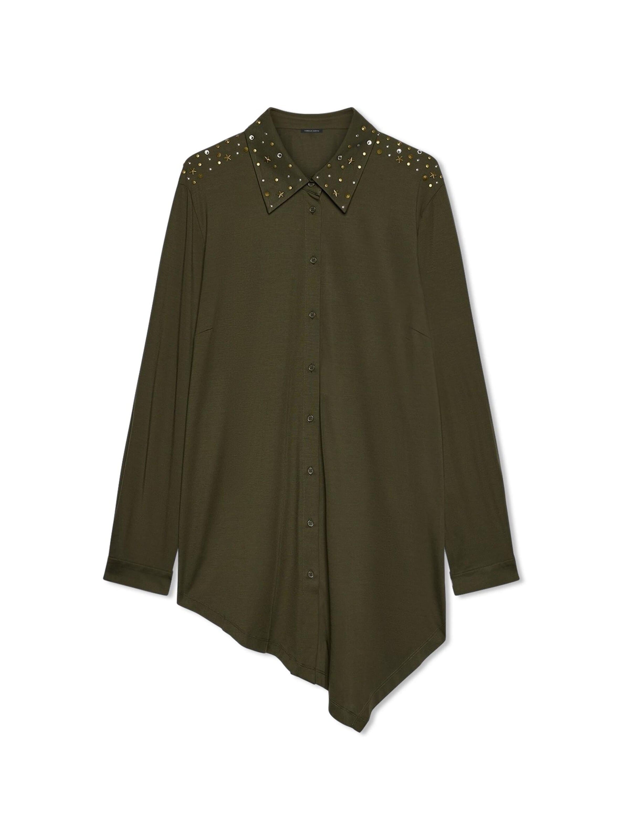 Camicia da donna di Fiorella Rubino in verde: frontale