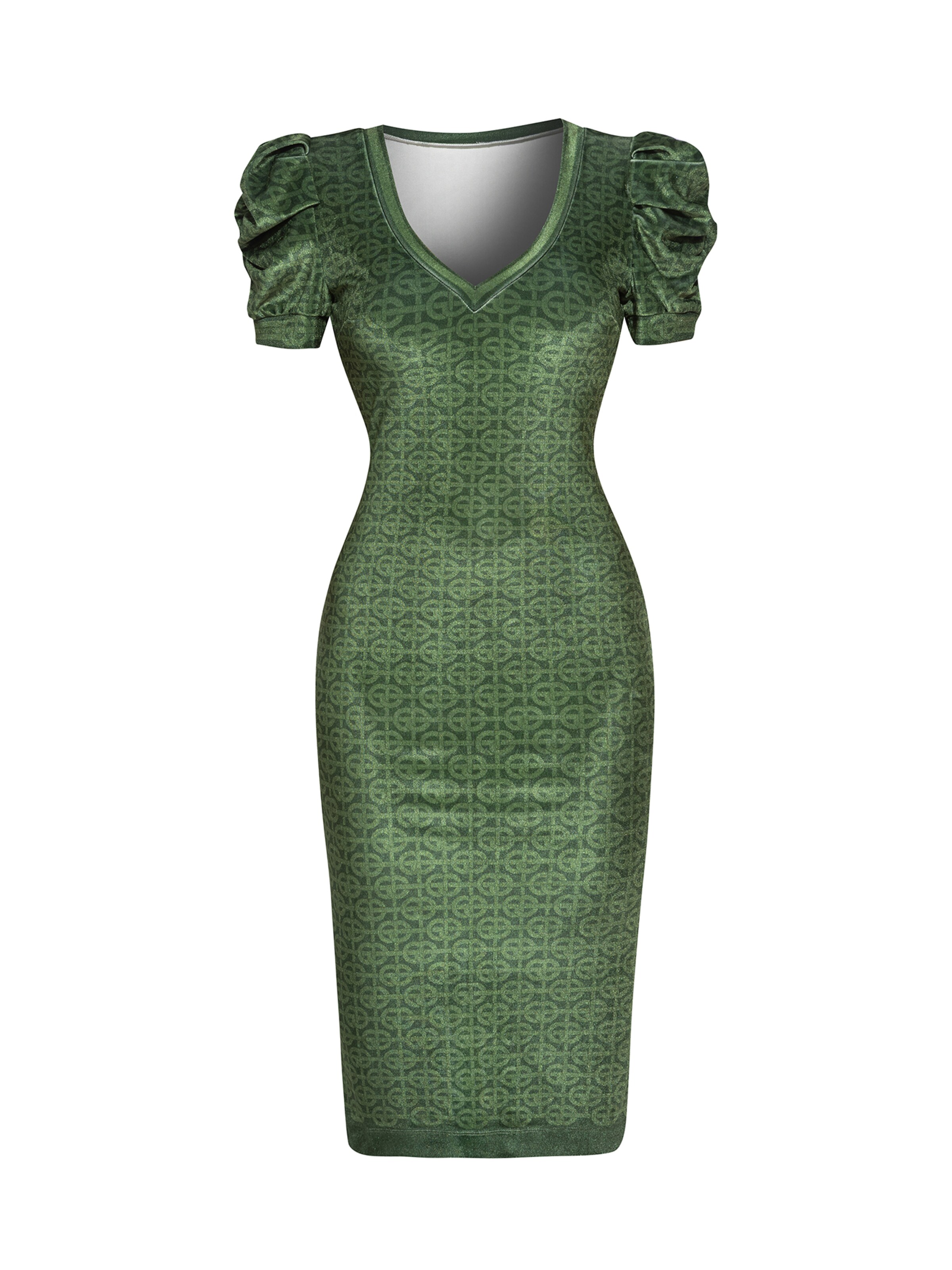 JIORO Dress 'EMERALD' in Green: front