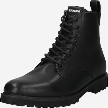 BLACKSTONE Lace-Up Boots in Black: front