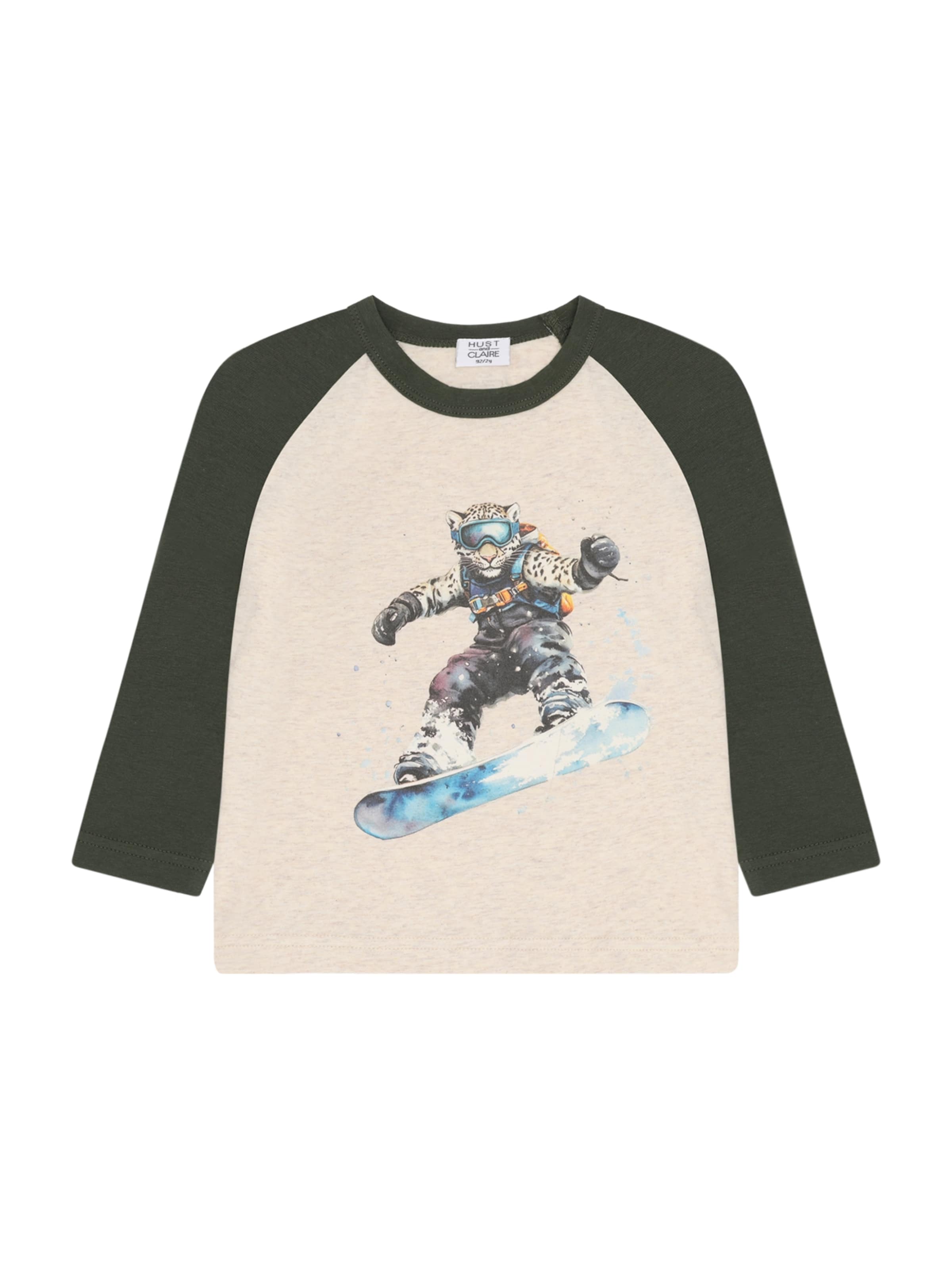 bēšs Hust & Claire T-Krekls 'Anton Snowleopard': no priekšpuses