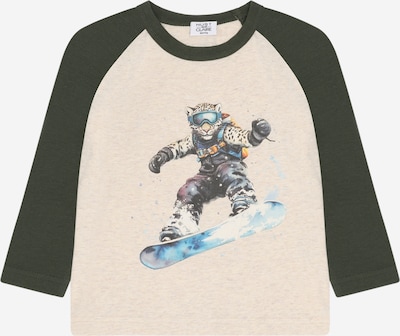 Marškinėliai 'Anton Snowleopard' iš Hust & Claire, spalva – kremo / tamsiai mėlyna jūros spalva / šviesiai mėlyna / tamsiai žalia, Prekių apžvalga