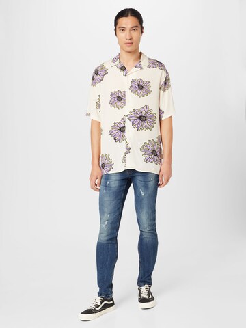 Redefined Rebel Regular fit Button Up Shirt 'Remy' in Purple