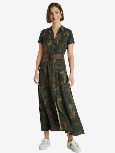 Desigual Košilové šaty 'AMSTERDAM' - rezavě hnědá / olivová / tmavě zelená / merlot / černá, Model/ka