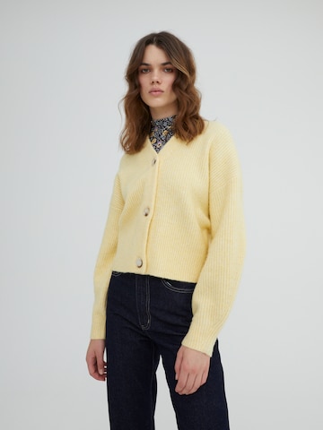 EDITED Knit Cardigan 'Susan' in Yellow: front