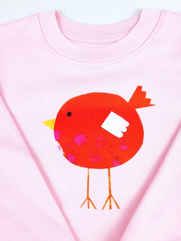 MelaDi Sweatshirt 'Roter Vogel' in Pink