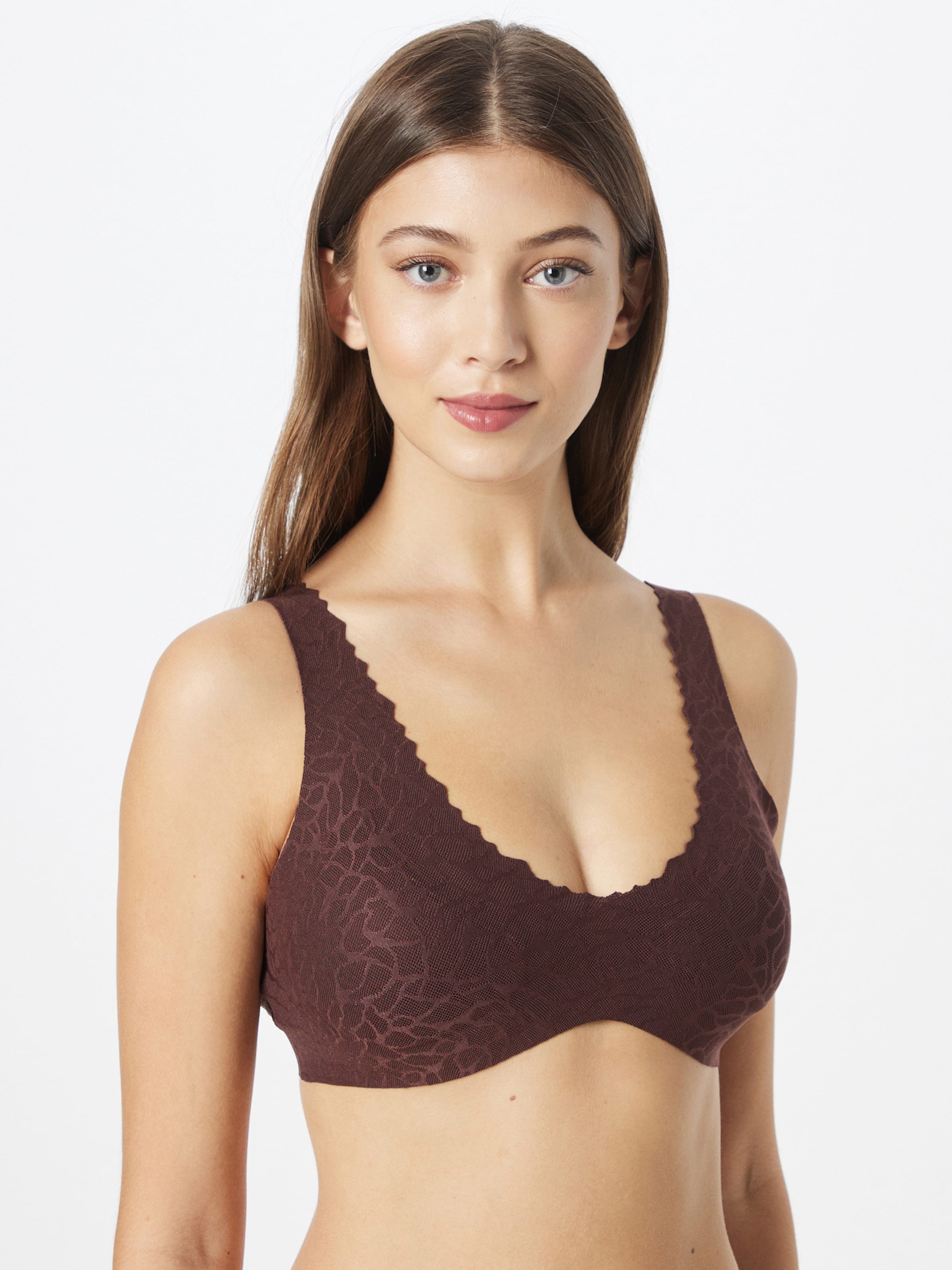 SLOGGI Bustier Sujetador Zero Feel Lace 2.0 en Marron ABOUT YOU
