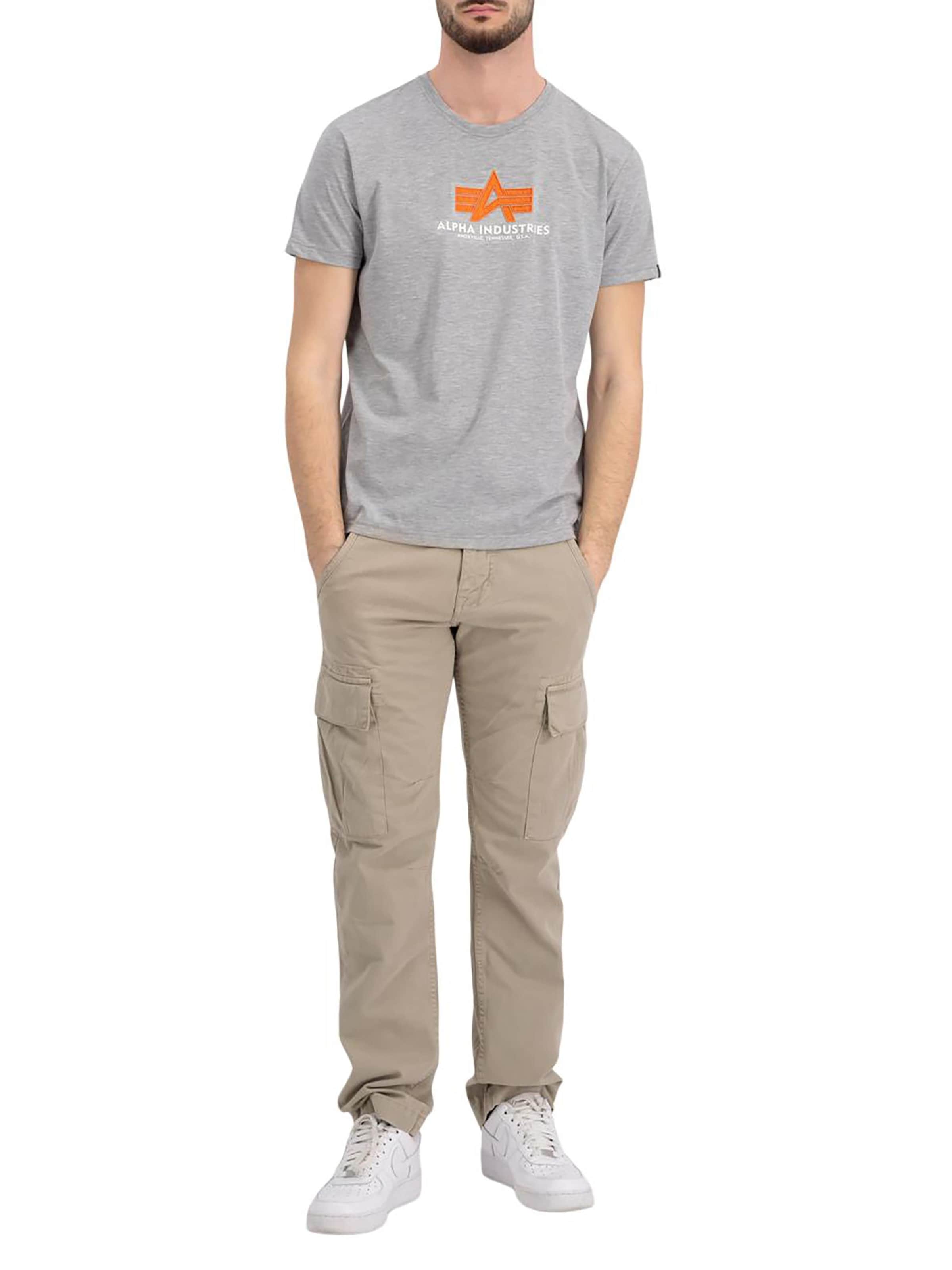 ALPHA INDUSTRIES Shirt 'Basic Rubber' in Grey