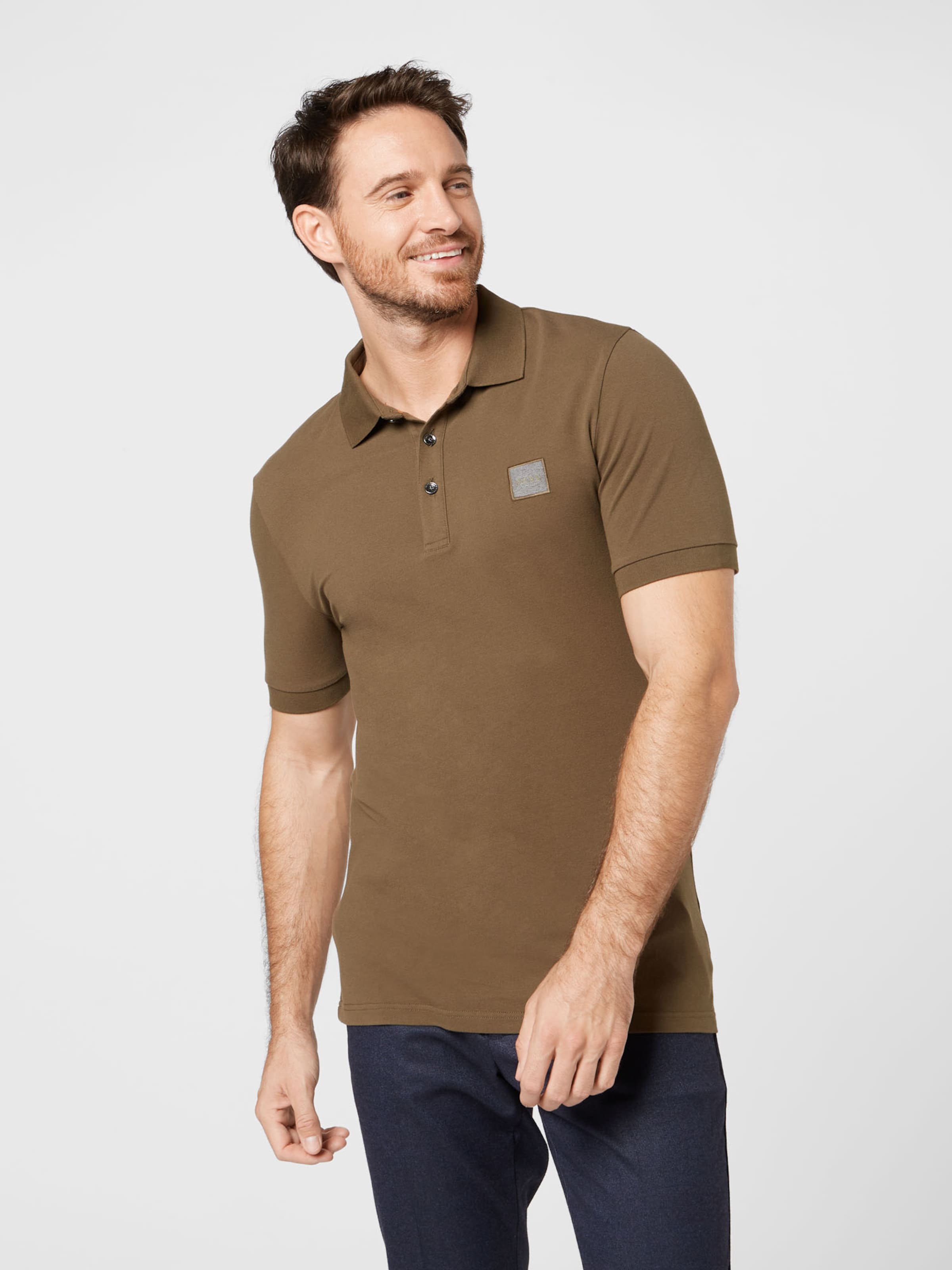 hugo boss khaki polo shirt