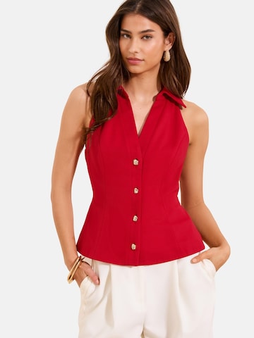 Lipsy Gilet in Rood: voorkant
