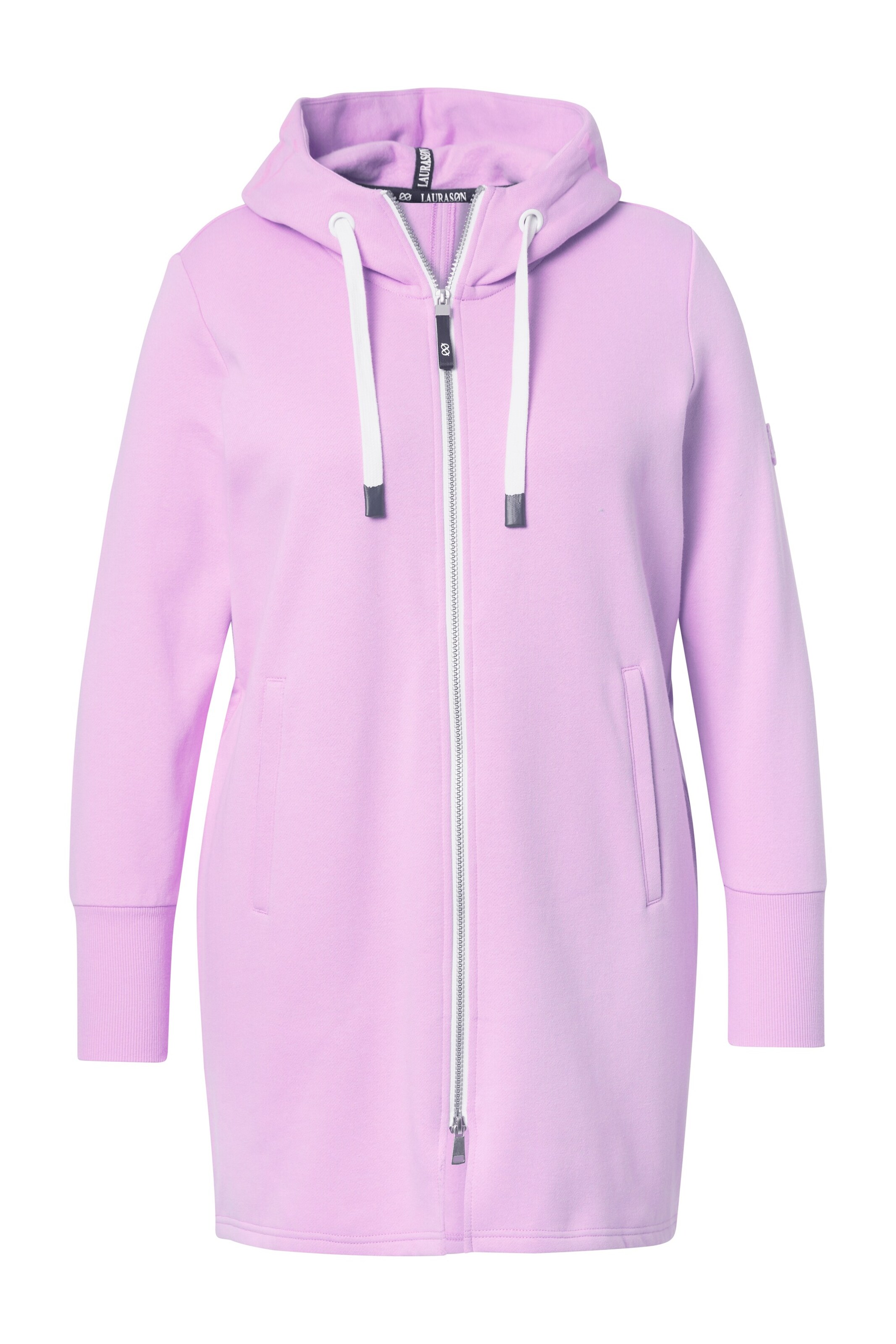 LAURASØN Zip-Up Hoodie in Purple: front