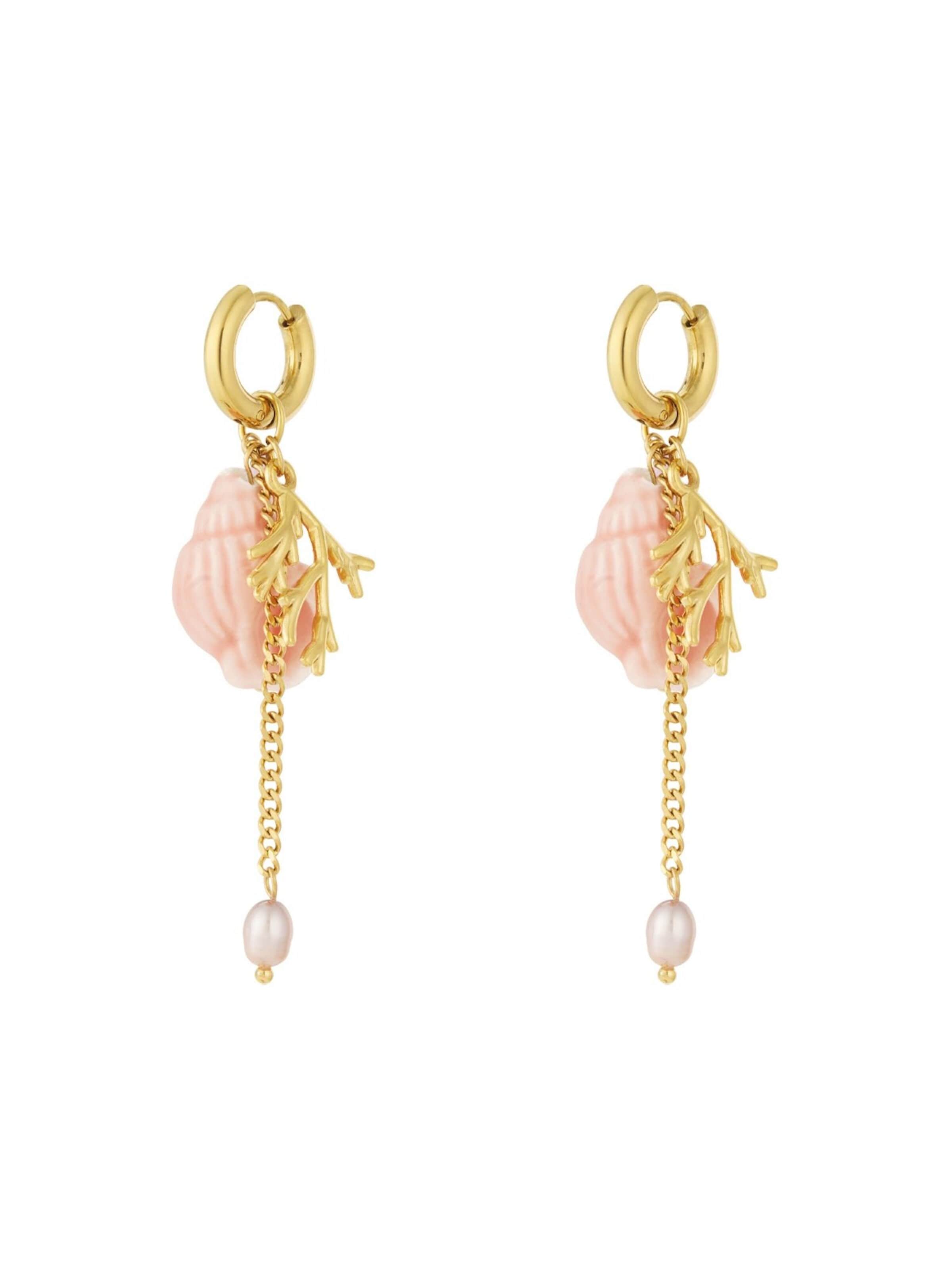 Cala Rose Ohrringe 'SIRENA'‌‌‌‌‌ in Pink: Vorderseite