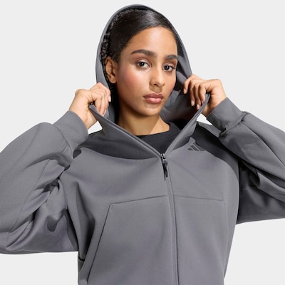 ADIDAS SPORTSWEAR Athletic Zip-Up Hoodie 'Z.N.E.' in S in Dark grey, Item view