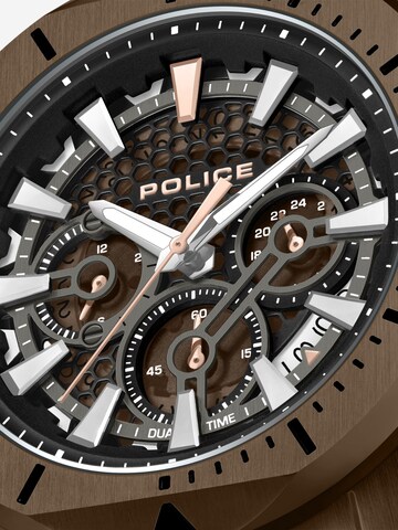 POLICE Analoog horloge 'Electrical' in Bruin