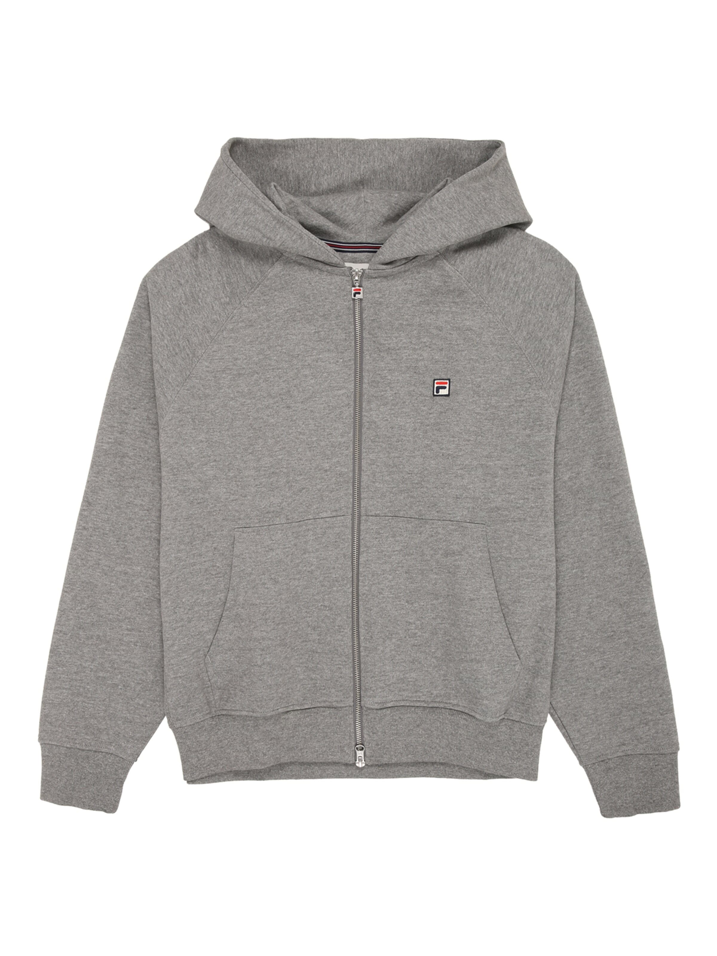 FILA Sweatvest 'BORNO oversized raglan 2-way zip hoodie' in Grijs