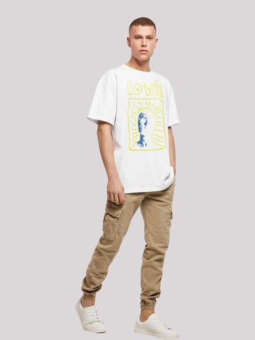 T-Shirt 'David Bowie Rock Music Band 90s' F4NT4STIC en blanc