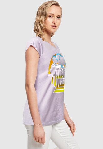 Merchcode T-Shirt 'Thin Lizzy - TL Panther' in Lila
